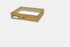 Oak wood drawer - 23 x 30 x 6 cm, with plastazote foam and brass fittings