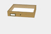 Oak wood drawer - 30 x 40 x 6 cm, with plastazote foam and brass fittings