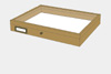 Oak wood drawer - 40 x 50 x 6 cm, with plastazote foam and brass fittings