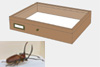 Alder wood drawer - 40 x 50 x 8 cm, with plastazote foam and brass fittings