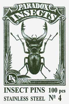 Insect Pins - Stainless Steel <b>No 4</b>, 100 pcs.